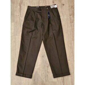 John W Nordstrom Smart Care Stain Resistant Pleated Cuffed Pant Mens 35×29 Brown